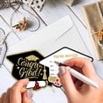 thumbnail image 5 of Graduation Hat and Diploma Shaped Fill-in Invitations with Envelopes & Stickers（Set of 15） Black Gold Graduation Invites Cards Grad Celebration Party Supplies for High School or College, 5 of 7