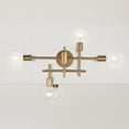 thumbnail image 4 of Delphi 4 - Light Aged Gold Gold Contemporary Wall Sconce, 4 of 11