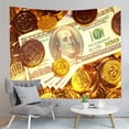 thumbnail image 1 of Tapiz para colgar en la pared con dinero de Benjamin Franklin, 150 x 130 cm, 1 of 1