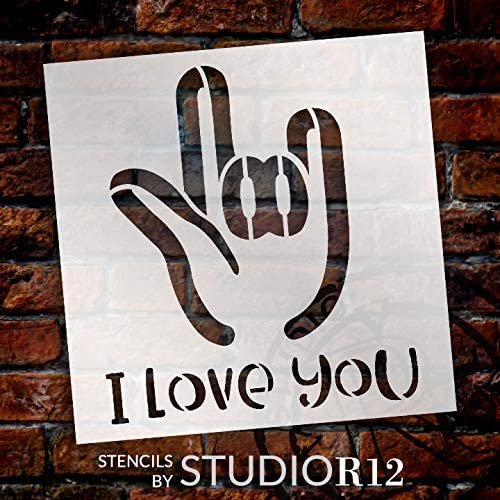 I Love You Sign Language Stencil by StudioR12 DIY ASL I Love You Sign Language Stencil by StudioR12 DIY ASL