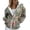 Dark Green, variant on Bovemsi Sweatshirt for Women Solid Loose Jacket Long Sleeve Irregular Print Zipper Pullover Elegant Tops Blouse Zip Up Hoodie