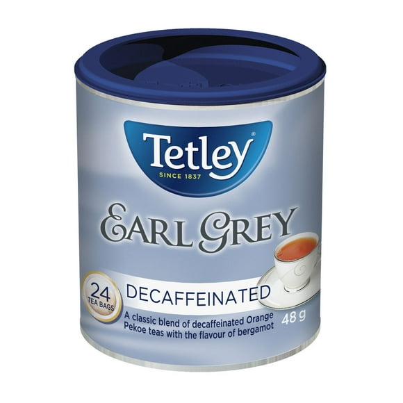 Thé Earl Grey décaféiné de Tetley 24 sachets