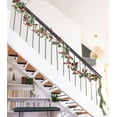 thumbnail image 3 of Gomaty 6ft Red Berry Christmas Garland with Pine Cone, Artificail Greenery Garland with Pine Leaves Red Berries and Pine Cones for Holiday Front Door Mantel Table Home Decor, 3 of 7