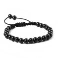 thumbnail image 2 of Stainless Steel Black Bead Bracelet Stylish Classic Adjustable Beads Braided Bracelet for Women Men, 2 of 8