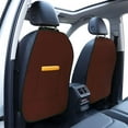 thumbnail image 2 of Goofa Brown Pattern Car Back Seat Protector for Kids (2 Pack) ,Anti-kick Storage Mat for Car Seats,Shields from Footprints, 2 of 6