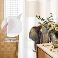 thumbnail image 2 of No Hook Shower Curtain with Built-in Rings - Vintage Boho Tribal Washable Waterproof Fabric Bathroom Curtains for Hotel,Rentals, 66 X 72 Inch Long , Elephants Ivory Chocolate Brown, 2 of 9