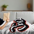 thumbnail image 3 of Jonathan Soft Flannel Fleece Throw Blanket, Teenage Boys Name Graffito Urban Arts Illustration Youthful Modern, Cozy Plush for Indoor and Outdoor Use, 60" x 80", Vermilion White, by Ambesonne, 3 of 5