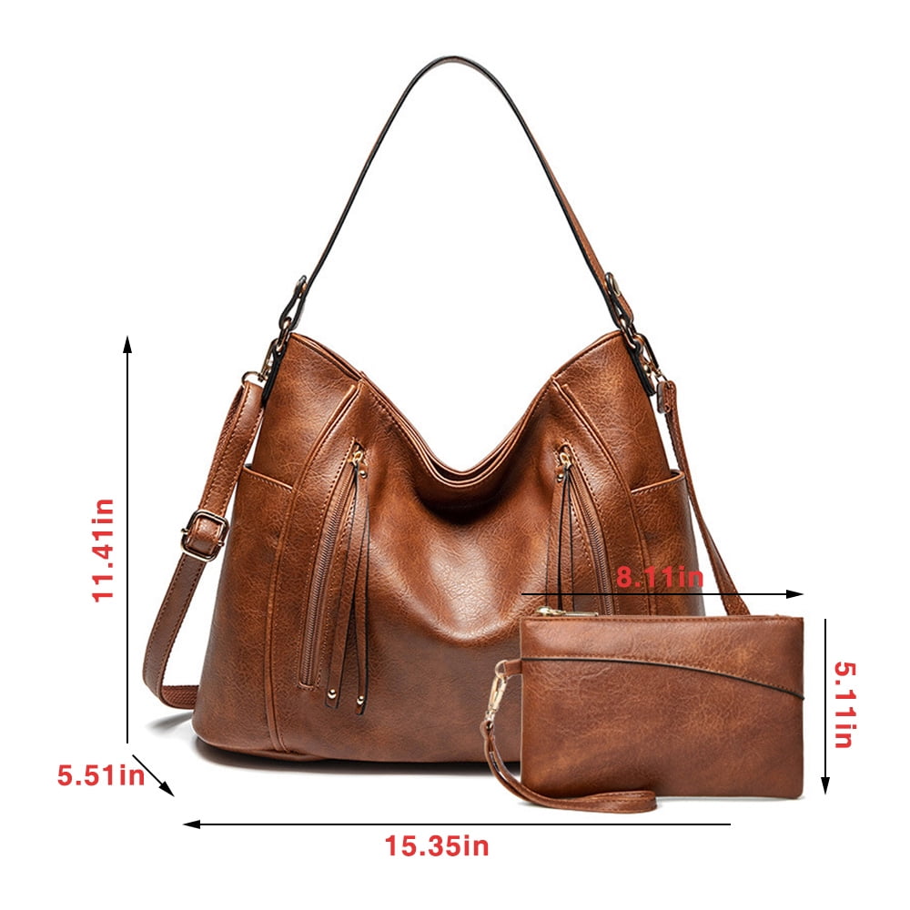 The Nifty 2023 | Large Leather Tote Bag | Women's Hobo Crossbody Purse |  Leather Shoulder Bag