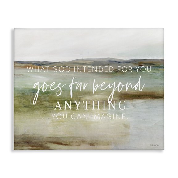 Stupell Industries God's Intentions Proverb Religious & Spiritual Painting Wrapped Canvas Art Print Wall Art, 20 x 16