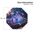 thumbnail image 2 of Bingfone Vintage Book Glowing Mushrooms Leather Drinks Coasters with Set of 6,Suitable for Home Kitchen,Coffee Cup Coasters Home Gift, 2 of 7
