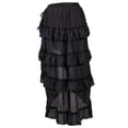 thumbnail image 4 of WTXUE Skirts, Flutter Ruffle, Women Skirt Skirt Solid Mid-Length Women's Plus, Black Size XXL, 4 of 6