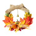thumbnail image 2 of Halloween Wreaths for Front Door - Maple Leaves Pumpkins | Fall Wreaths Artificial Wreath Decorations for Indoor Outdoor Thanksgiving Halloween Fall Decorations for Home, 2 of 8