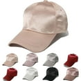 thumbnail image 3 of STETMN Women's Fall Baseball Cap Solid Satin Lightweight CapsTrendy Windproof Outdoor Hats, 3 of 8