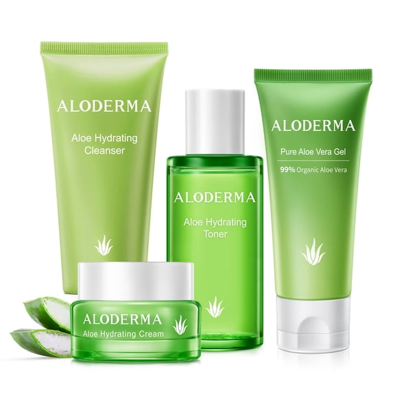 Aloderma Essential Aloe Hydrating Set 4-Piece Set