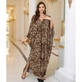 thumbnail image 6 of Women'S Kaftan Beach Cover Up Dress Plus Size Summer Swimsuit Loungewear Maxi Dress Leopard One Size, 6 of 10