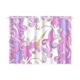 thumbnail image 3 of MKHERT Two Unicorns Window Curtain Kitchen Curtains Window Treatments 26x39 inch,Set of 2, 3 of 3