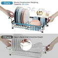 thumbnail image 5 of iSPECLE Sink Dish Drying Rack - Expandable Capacity (12.4''-17.1''L) Over Sink Dish Rack, in Sink Dish Drainer for Kitchen Counter with Utensil Holder, Black, 5 of 9