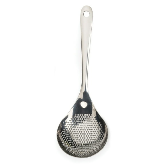 Silver Stainless Steel Pierced Straining Spoon