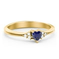 thumbnail image 1 of Birthstone Heart Ring with Shoulder Accents - Blue Sapphire (September), 1 of 4