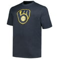 thumbnail image 2 of Men's Profile Heather Navy Milwaukee Brewers Big & Tall Weathered Logo T-Shirt, 2 of 3