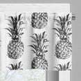 thumbnail image 3 of Ambesonne Pineapple Valance Pack of 2, Vintage Fruit, 54"X18", Black Grey White, 3 of 5