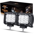 thumbnail image 1 of Auxbeam Light Bar 4 Inch 18W Pods Spot Beam Square Work Light Offroad Driving Light Off Road Spot Light, 1 of 5