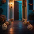 thumbnail image 3 of Fall Decor - Hallowmas Handcrafted Terracotta Pumpkin Terracotta Pumpkin - Halloween Decorations for Fall Porch Mantel & Room​, 3 of 5
