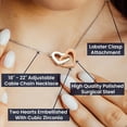 thumbnail image 5 of Birthday Gift To My Niece Necklace from Aunt, Interlocking Heart Necklace with Heart Touching Message Card and Gift Box, Zircon Necklace Gift for Niece, Christmas Gift for Her, 5 of 5