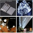 thumbnail image 3 of YEOLEH Led Fairy Lights Battery Operated String Lights Silver Wire,Total 160FT 480 LED Battery Lights IP65 Waterproof for Xmas Patio Outdoor Room Decor, White,4 Pack, 3 of 8