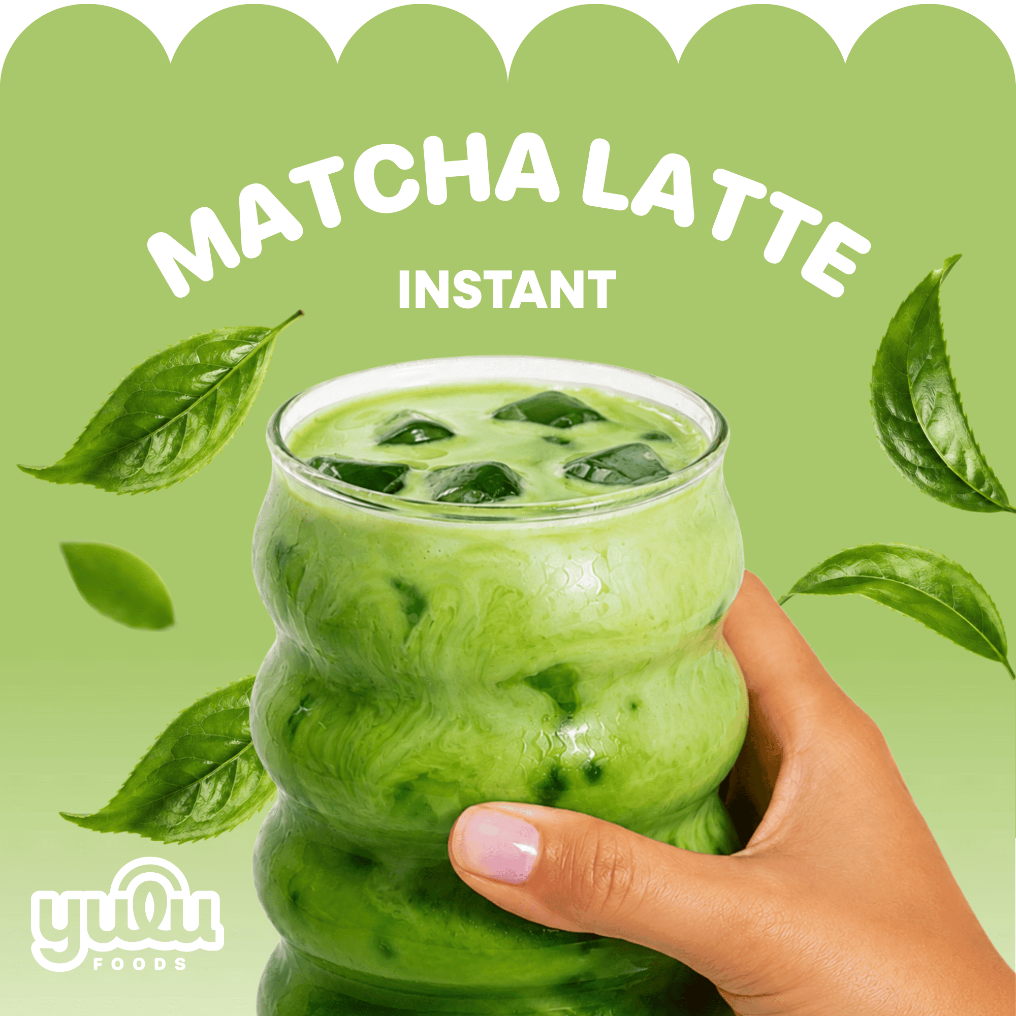 Yulu Instant Matcha Latte Mix - 14 Servings NET Wt 13.82 oz (392g)