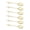 Gold, variant on Ywmsfl 6 Divisions Elaborate Fashion Metal Dessert Spoons Not Corrosive Simple Utensils for Candy Preserve Dear Spoon