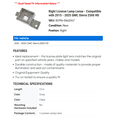 thumbnail image 2 of Right License Lamp Lense - Compatible with 2015 - 2025 GMC Sierra 2500 HD 2016 2017 2018 2019 2020 2021 2022 2023 2024, 2 of 2