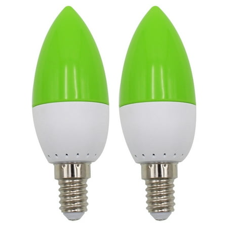 

2X E14 LED Color Candle Tip Bulb Color Candle Light Green