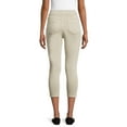 Time and Tru Women's High Rise Pull On Capri Jeggings, 23" Inseam, 2