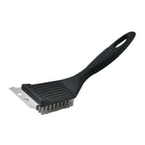 Grill Brush and Scraper,Barbecue Grill Cleaning Brush , Handle Grill Brush BBQ Cleaner Accessories for Outdoor Grill, Durable and Easy to Clean (Black)