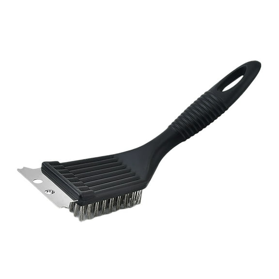 Grill Brush and Scraper,Barbecue Grill Cleaning Brush , Handle Grill Brush BBQ Cleaner Accessories for Outdoor Grill, Durable and Easy to Clean (Black)