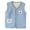 Blue, variant on Toddler Kids Cute 𝐁ear Vest Jacket Sleeveless V-Neck Button Down 𝐅𝐥eece Stripe Thermal Outerwear Fall Winter