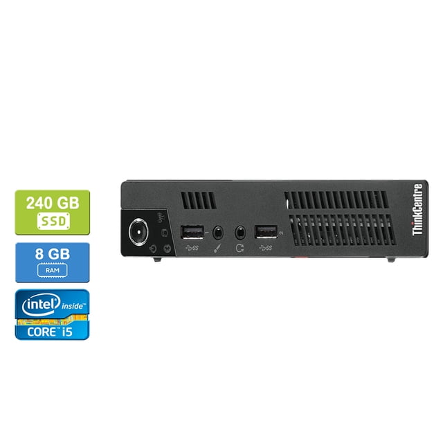 Remis à Neuf : LENOVO M92P Intel Core i5-3470T 8 Go 240 Go SSD Win 10 Pro UK&M