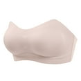 thumbnail image 2 of pxiakgy lingerie for women women trackless latex invisible bra strapless wedding dress underwear beige + s, 2 of 5