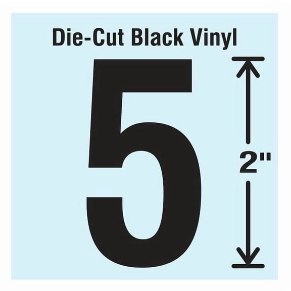 Stranco Die Cut Number Label, 5, 10 Cards,PK10 DBV-2-5-10