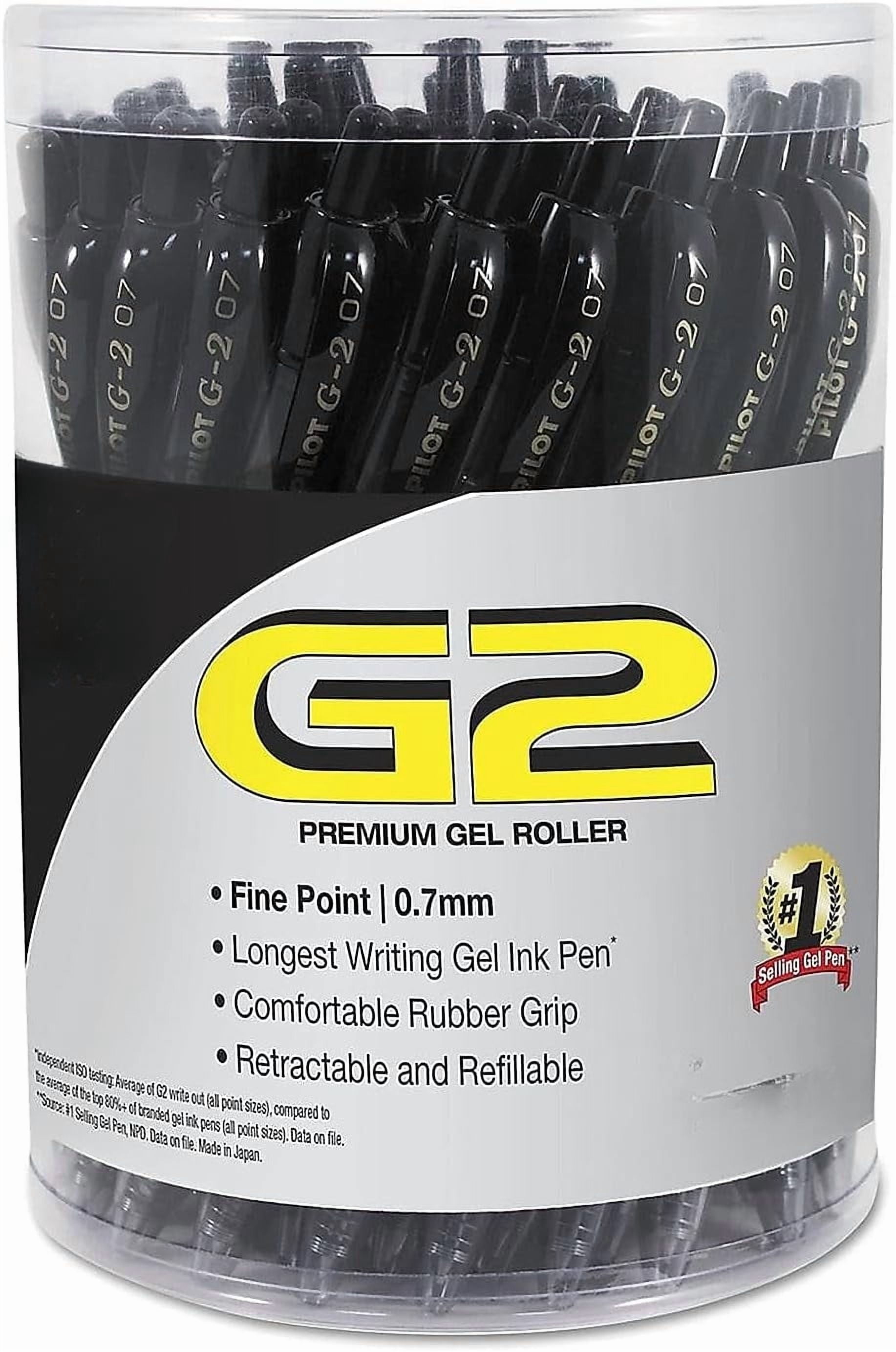 G2 Premium Gel Roller Pen, Retractable and Refillable, Fine Point 0.7 mm, Black Ink, 36 Count