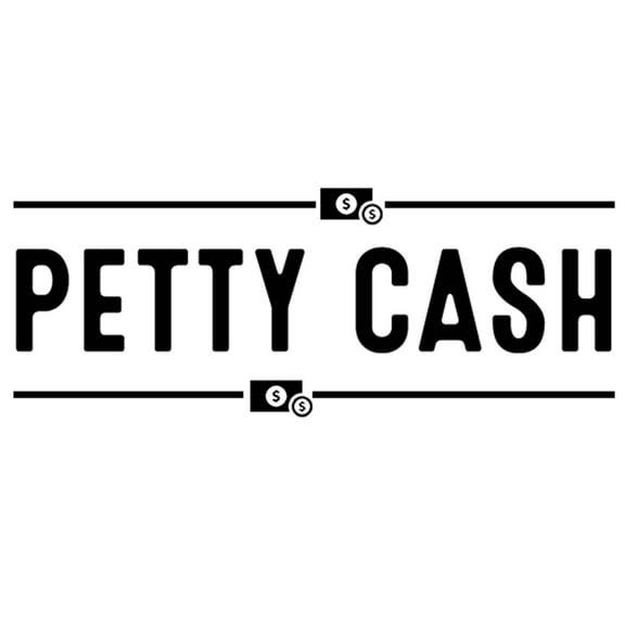 Printtoo Petty Cash Self Inking Rubber Stamp Pre-Inked Office Stamp- Home Office Business Stationery, 47 x 20 mm Black
