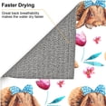 thumbnail image 6 of XMXT Microfiber Drying Mat for Kitchen Counter, Blue Bow Bunny Print Absorbent Dish Drying Mats for Sink Dishes Rack Pad, 16 x 18 inches, 6 of 9