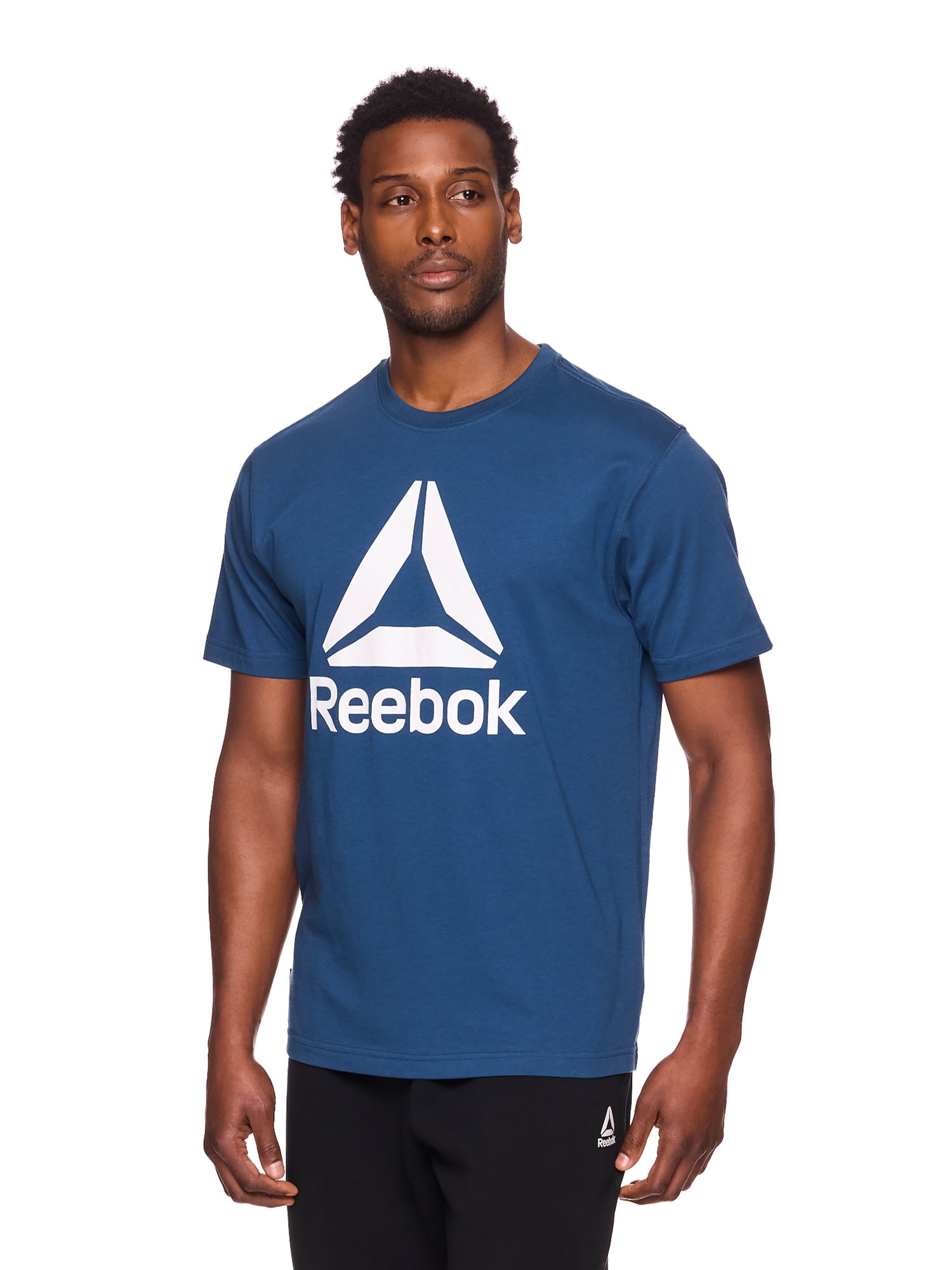 Reebok Men's and Big Men's Delta Big Logo Graphic Short Sleeve Tee, up to Sizes 3XL