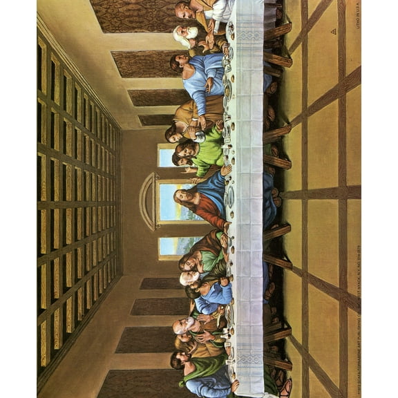 Catholic print picture - Last Supper 2 - 8" x 10" ready to be framed