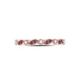 thumbnail image 2 of FB Jewels 10kt Rose Gold Womens Round Ruby Diamond Marquise Dot Stackable Band Ring 1/8 Cttw, 2 of 4