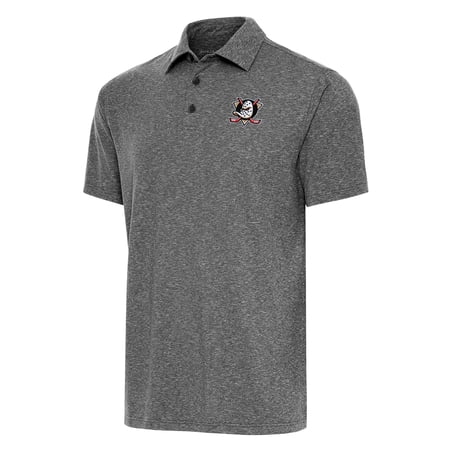 Men s Antigua Heather Black Anaheim Ducks Big & Tall Par 3 Polo