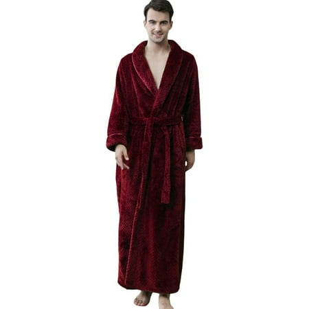 

[BRAND] Clearance!Women Men Pajama Flannel Kimono Sleepwear Warm Coral Thick Long Soft Cute Nightwear Female Dressing Gown Long Bathrobe
