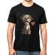 thumbnail image 5 of Men's T-Shirt,Short Sleeve Tee Shirt Casual Tops Cartoon Dog Love Heart Crew Neck T Shirts for Men, 5 of 8