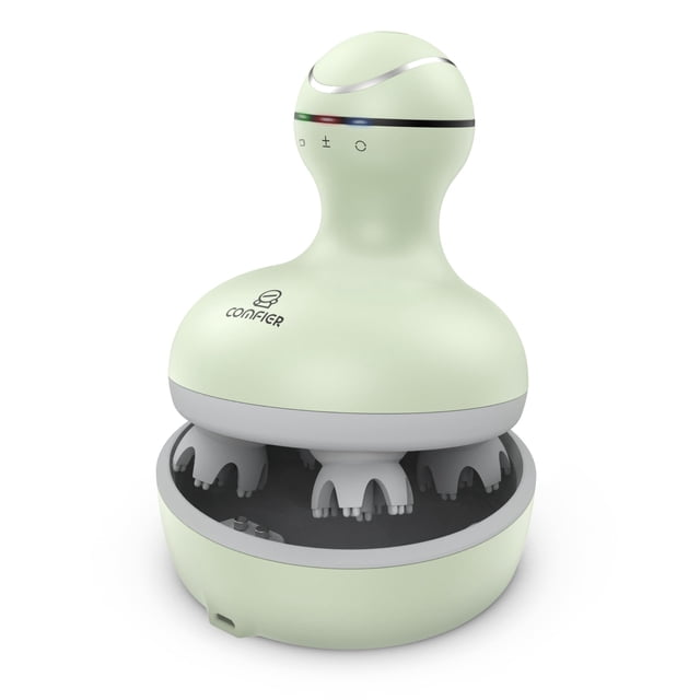 Masajeador de cuero cabelludo COMFIER, rascador eléctrico de cabeza, verde